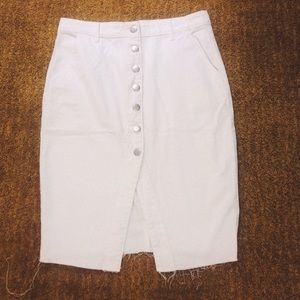 White Jean Skirt